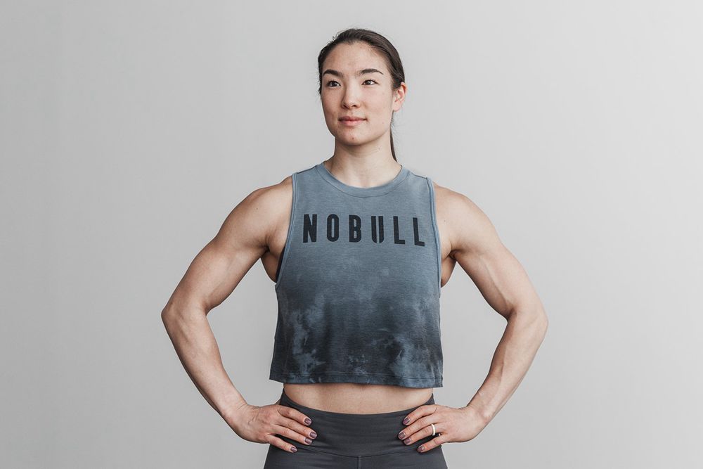 NOBULL Majice Bez Rukava Ženske - Nobull Muscle Svijetlo Plave (812567-GCW)